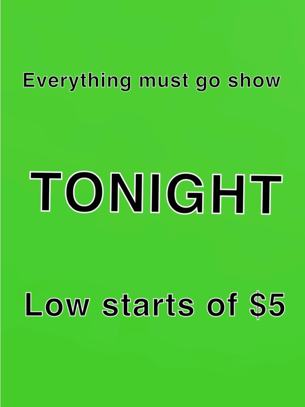 Posting for a live show